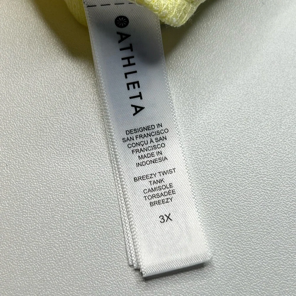 Athleta NWT Breezy Twist Tank Top Size 3X Yellow Lightweight NEW Athleisure - Picture 12 of 14